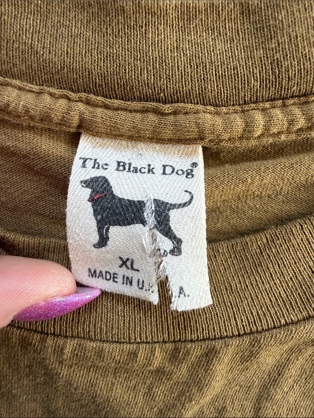 The Black Dog Olive Brown Long-Sleeve Tee - Picture 5 of 6